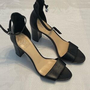Vince Camuto Black Block Heel Sandals